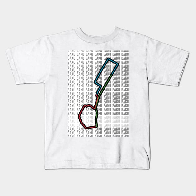 Baku - F1 Track Kids T-Shirt by GreazyL